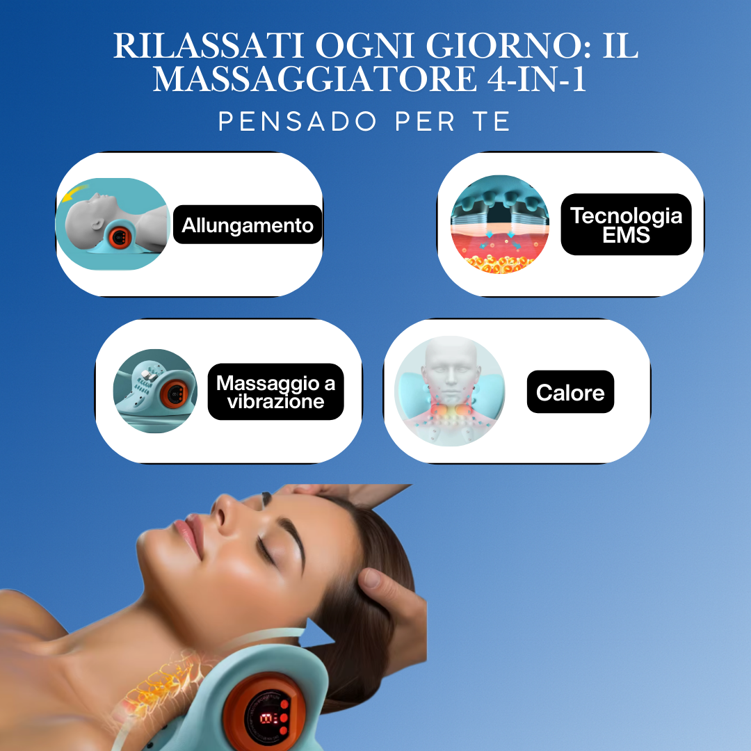Dormiva Sollievo™ – Massaggiatore Cervicale 4 in 1